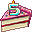 Slice of Fifth Birthday Cake