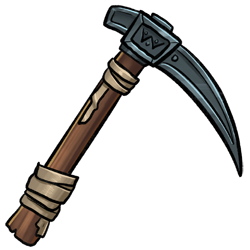 A heavy pick for extracting ore from rocks... or pain from monsters.<br /><br />Damage type: Slashing<br /> Attack bonus: 5<br />Damage Dice: 2d8<br />Damage Bonus: 3<br />Crit Threshold: 20<br />Crit Multiplier: 3
