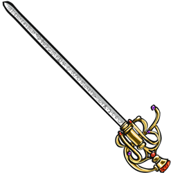 A beautiful and light weapon, for when you want to strike fast, stay quick on your feet, and look stylish.<br /><br />Damage type: Piercing<br /> Attack bonus: 3<br />Damage Dice: 1d8<br />Damage Bonus: 2<br />Crit Threshold: 18<br />Crit Multiplier: 2<br />AC Bonus: 4