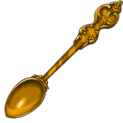 A fancy spoon in gold