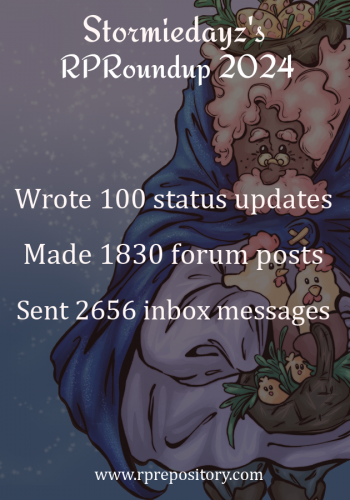 Stormiedayz's 2024 RPR Roundup: Wrote 100 status updates, Made 1830 forum posts, Sent 2656 inbox messages