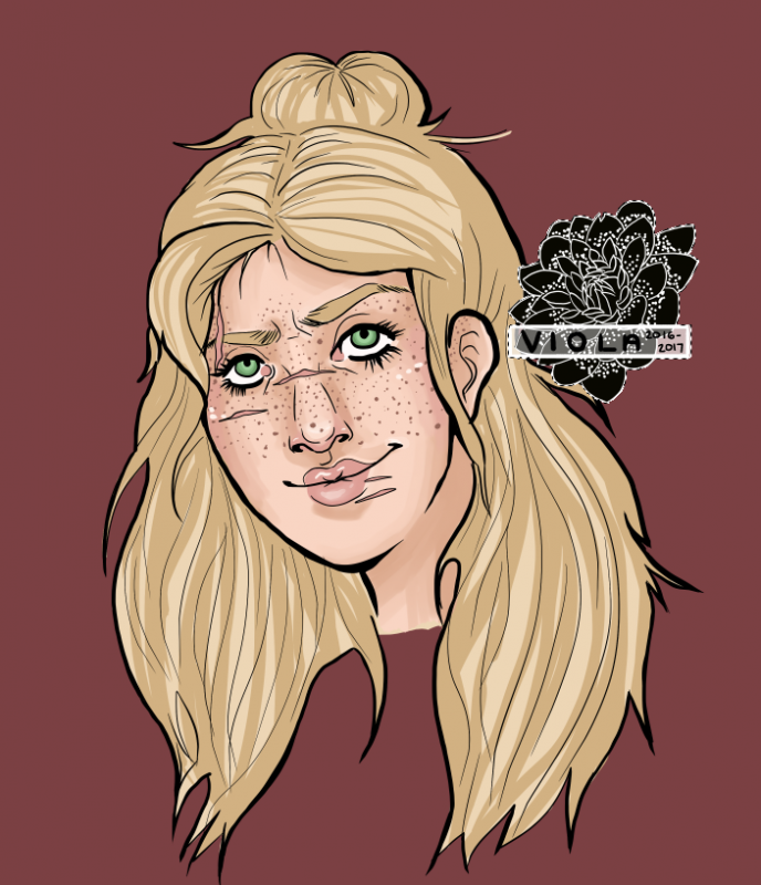 Headshot of Jocasta. (Art belongs to me, Faystark.)