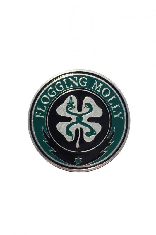 One of three belt buckles he wears. The others are a four leaf clover with a down facing arrow that reads "Kiss MY blarney stone!" and a usable pair of brass knuckles (shown below). He got the Flogging molly one and Blarney stone one at age 16.