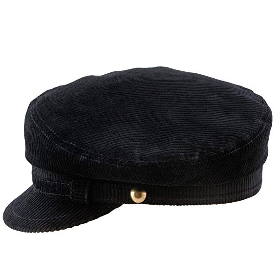 A corduroy John Lennon-esque hat.