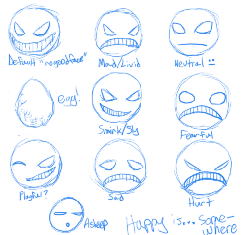 Taking a crack at Quickfoot's expressions, drawn by me