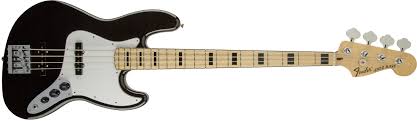 A  Fender jazz bass of the same make and model as the one play by Geddy Lee of Rush.