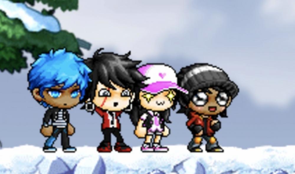 From left to right, Danial, Vash, Tracey, and Cloudy