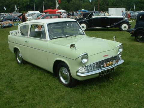 The one he uses if he wants to keep a low profile. Its a 1960 ford Anglia. He bought it in 1965 at age 16.