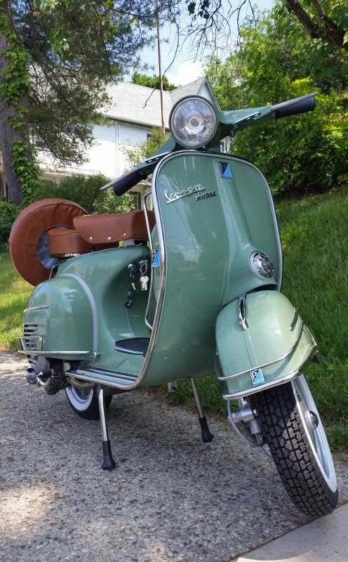 A 1960s model scooter he calls Yoda.