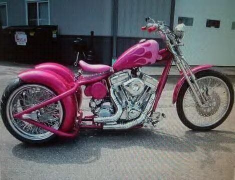 A Harley Davidson trike. It was an 18th birthday gift from her parents.