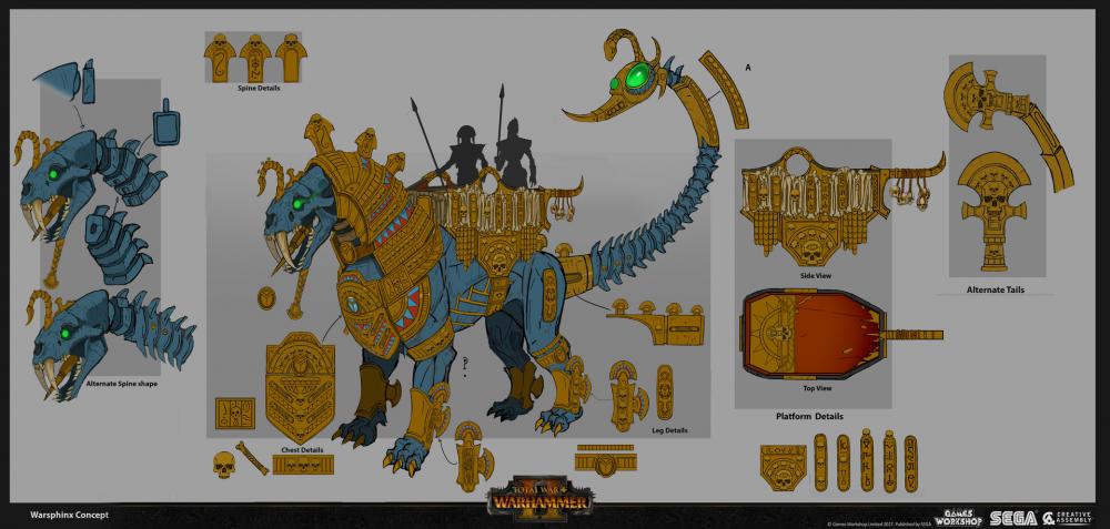 Usually in the front line and used as a mount for many Tomb Kings, Princes and Liche Priest.