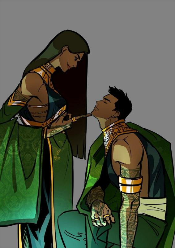 Art does not belong to me. This is of an adult Damian Wayne and his mother Talia