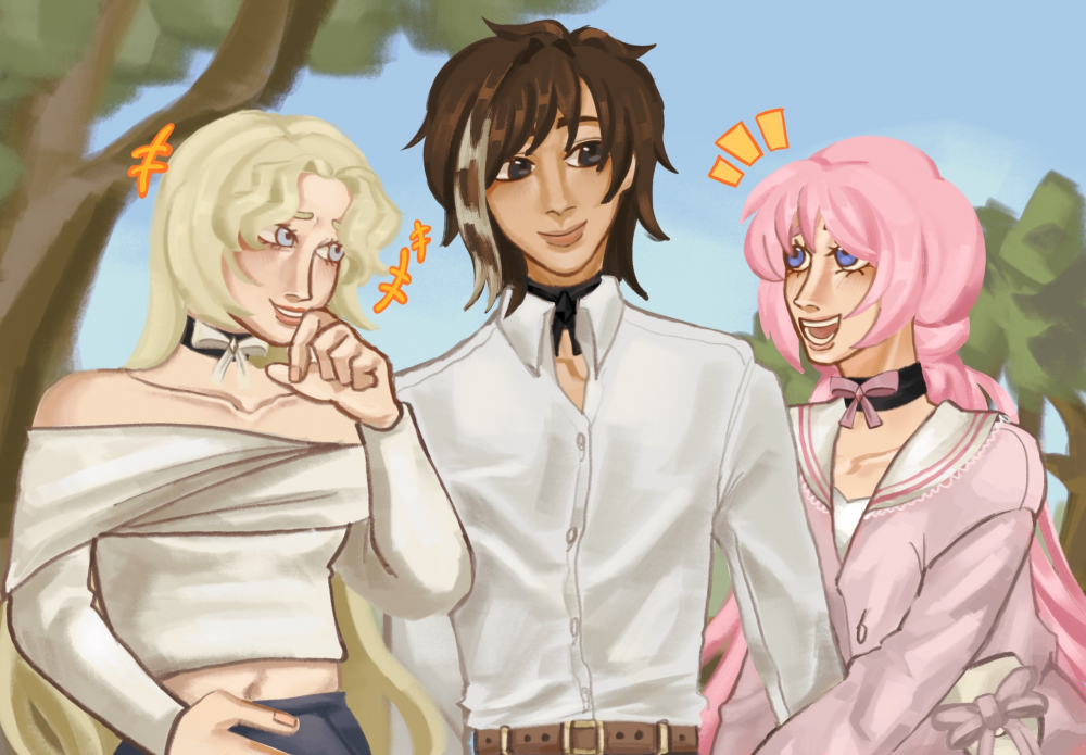 Juliet, Julien, and Ettie (left to right)