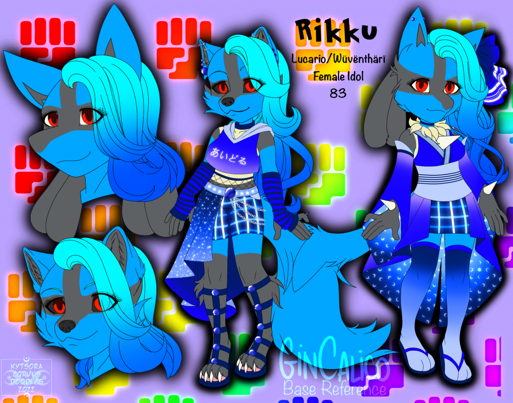 A reference of Rikku as both Wüvënthärï and Lucario.