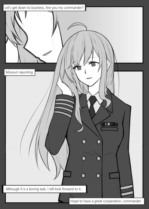 A short comic of Missouri meeting her Commander