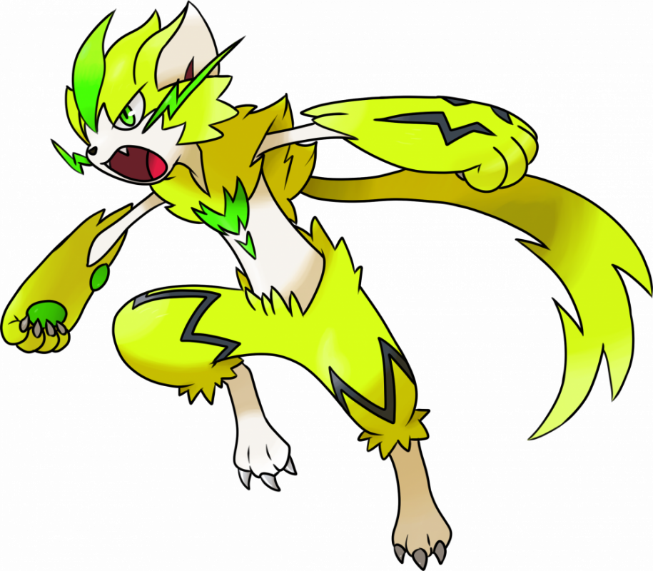 (Essentially a recolouring of the pokémon Zeraora)