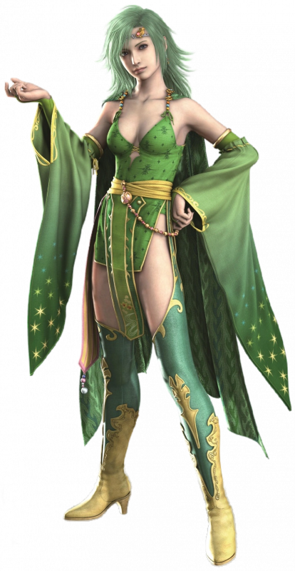 Rydia's attire when on the clock in her Summoner role