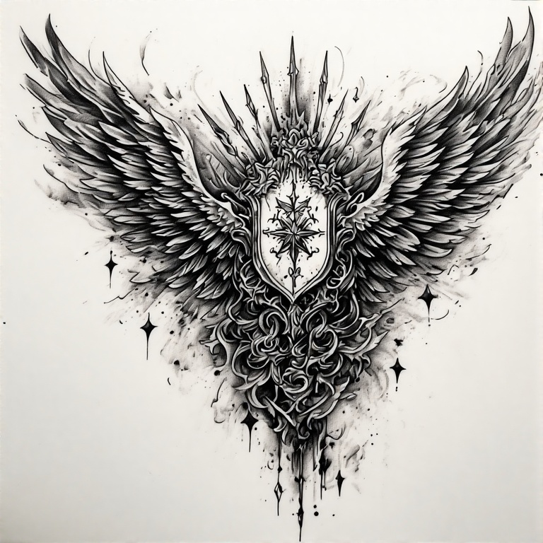 You will find this logo displayed proudly in buildings they dwell in/near, on every bag of product they sell, and even tattooed on the most die-hard members of their group (Optional)