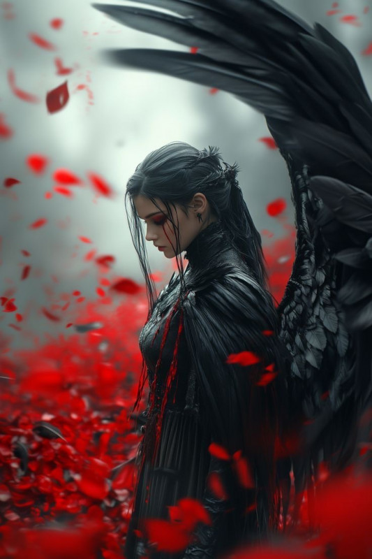 Jet black with a brown tint same color of her own hair.