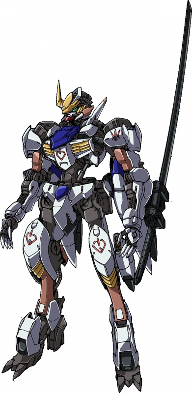 Severely damaged following the Battle of Edmonton, and unable to carry heavy weapons, Barbatos was given two swords by Teiwaz, something Mikazuki criticized as being ineffective.