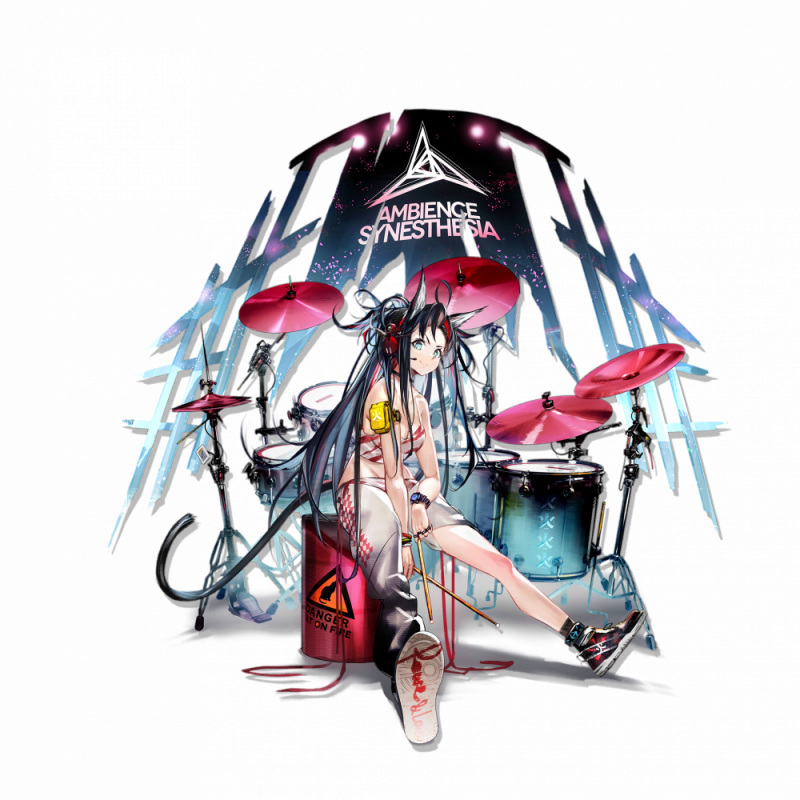 Stage clothing picked by drummer Blaze herself. There might not be much material, but it's breathable, sweat-absorbent and flame-resistant, ensuring no outfit malfunctions will affect Blaze's performance.