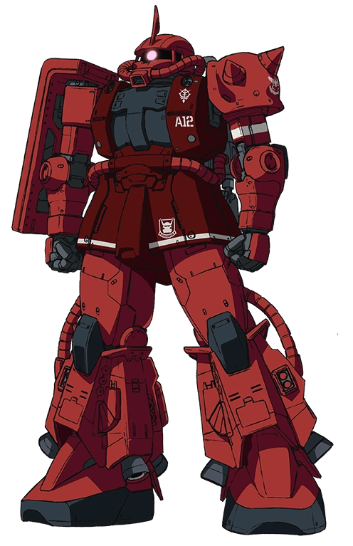 Char's custom Zaku II as seen in Mobile Suit Gundam: The Origin.