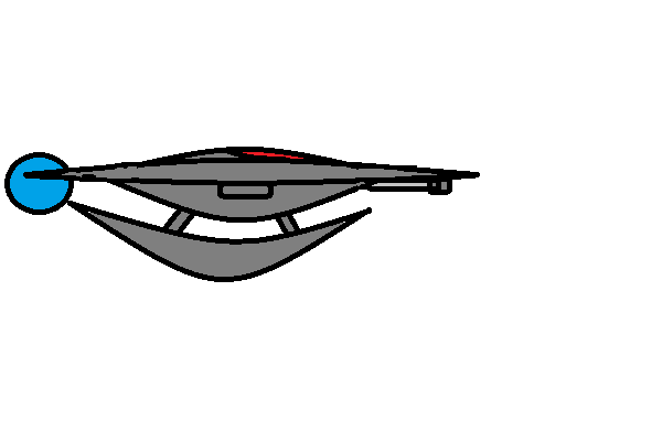 From the side angle in flight. (I also drew this one!)