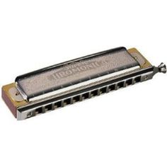 A Hohner super chromonica. The harmonica James has had since age 5. He got it from his uncle Jack in 1945. Four years later Jack bought J his first guitar. He always has the harmonica with him.
