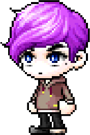 I actually imagine his hair a darker purple...