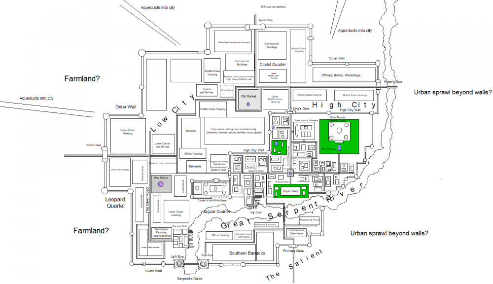 Tirthasana at the height of her ancient power, shortly before the fall of the city.