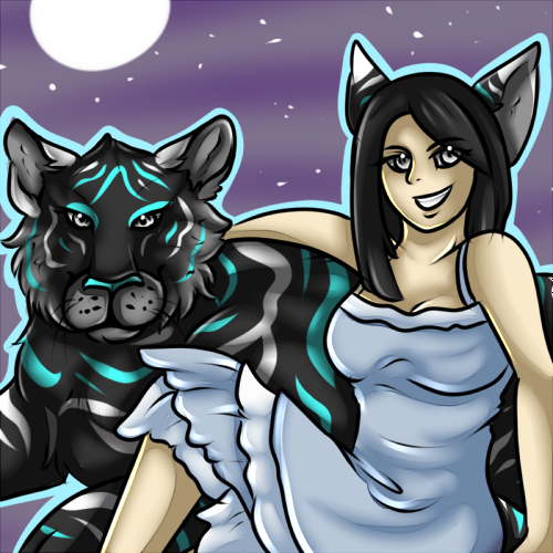 Faeria and her inner beast. Made by Sapphi <3<3