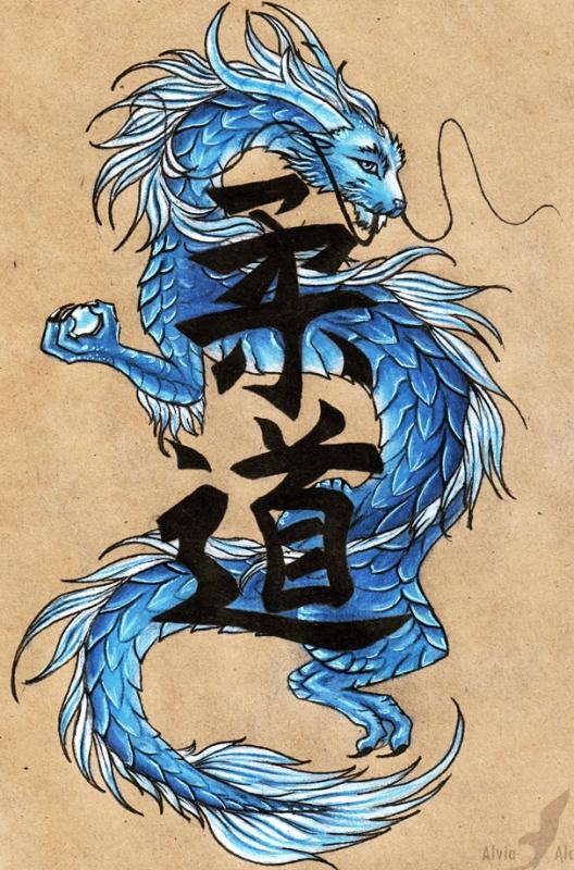 His dragon is bigger than this one, and it's actual coloring is documented on the first page.