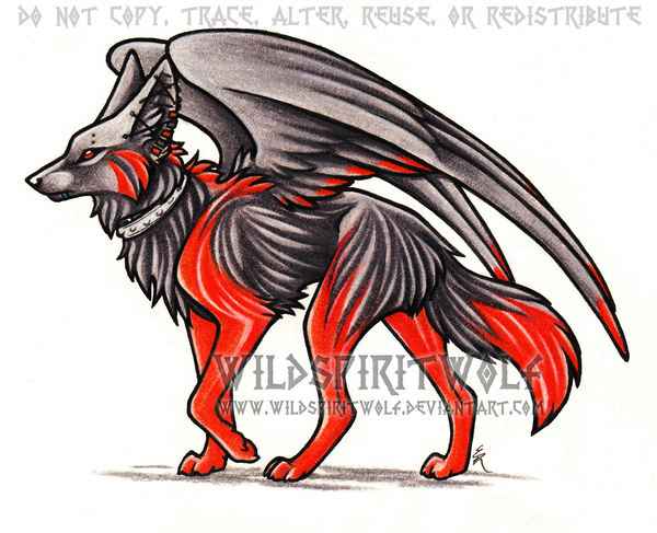 she kinda looks like this but with horns,dragon wings,and a red scaily tail with spikes