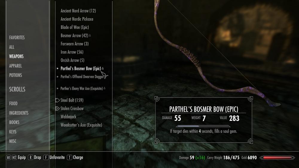 A bow made from typical Bosmer design.