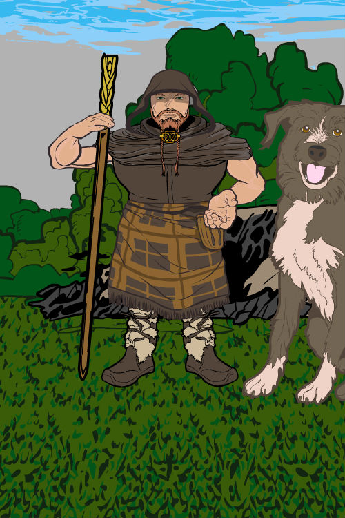 The best I could make. A young Dresdin and his companion: Barbas