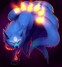 The tribe he grew up from each had an animal designated to them and Esma's was the ninetailed fox demon fire elemental hybrid. He rarely shows this form, and no one has seen him become it yet, so its specifications are unknown.
