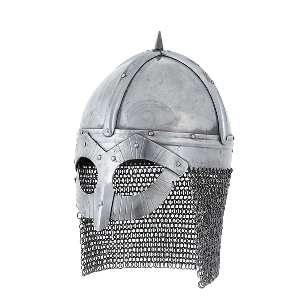 The battle helm Felix wears when training in Valhalla.