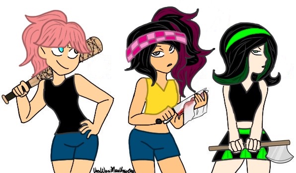 Grace is the pink haired one, Daisy is the black haired one