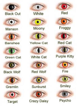 All found eye colors, not listed