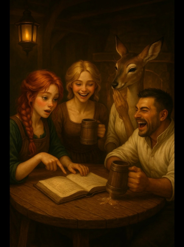 Pepper, Ashleigh, Lizbeth & Malric balancing the books