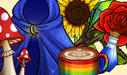 A collection of colorful items that can be found in a typical RPR inventory