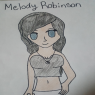An old reference of Melody I drew. She is holding a first aid kit in case anyone was curious