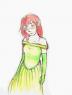 She almost never wears them and doesn't own one because she sees no point - no matter what she does, she'll never be beautiful. But if someone gives her a dress and straightens her hair, she won't fight it~ She does love pretty things. ^^