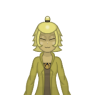 An unfinished happy sprite of Kiki in Ace Attorney style. She's supposed to jump up and down in the finished sprite.