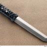 Stanless steal blade, black handle and sheath