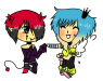 Puru (left) and Fibi (right) Artwork made by http://mikimichi.deviantart.com
