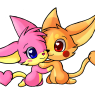 Rose with her big brother. Drawn by Veemonsito~