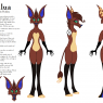The ref for my first fursuit of Zehlua!