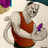 On today’s piece we see Randle, in his relaxed fit, looking at a piece of unnamed fruit like he just saw it vent //