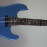 Dark Blue Charvel with 2 single coils and a humbucker pickup